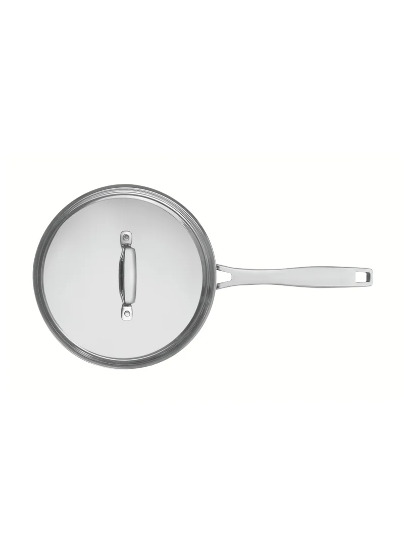 ترامونتينا Tramontina Since 1911 Grano Stainless Steel Saucepan 16 cm and 1.7L with TRI-PLY Body, Lid & Handle, 🔥 Works On Gas, Induction, Ceramic, and Electric, Made In Brazil 62141160